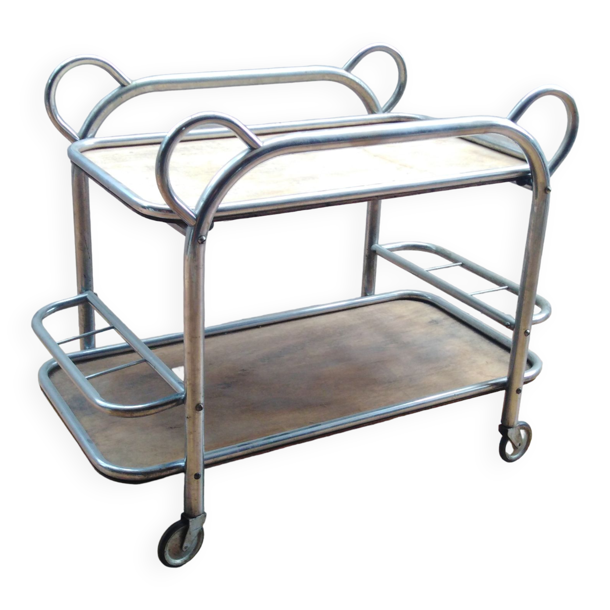 Old rolling service table-bar