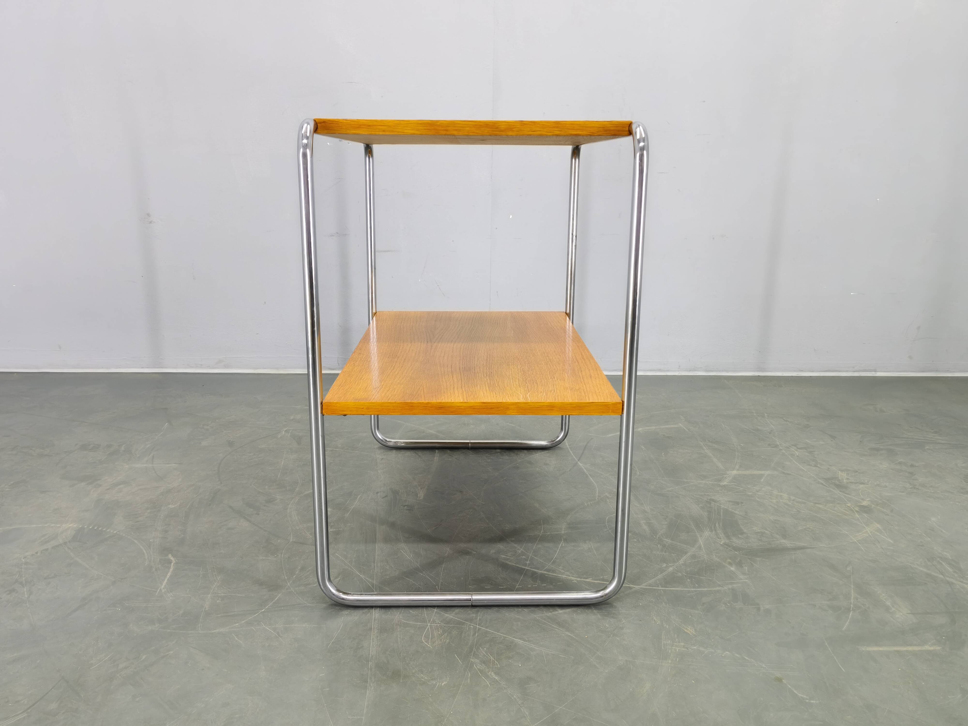 Bauhaus Tubular Steel Side Table in Style of Marcel Breuer, 1930s
