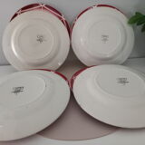 Lot of 8 flat plates Digoin Sarreguemines