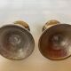Pair of small silver metal candlesticks