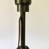 Brutalist wrought iron lamp base