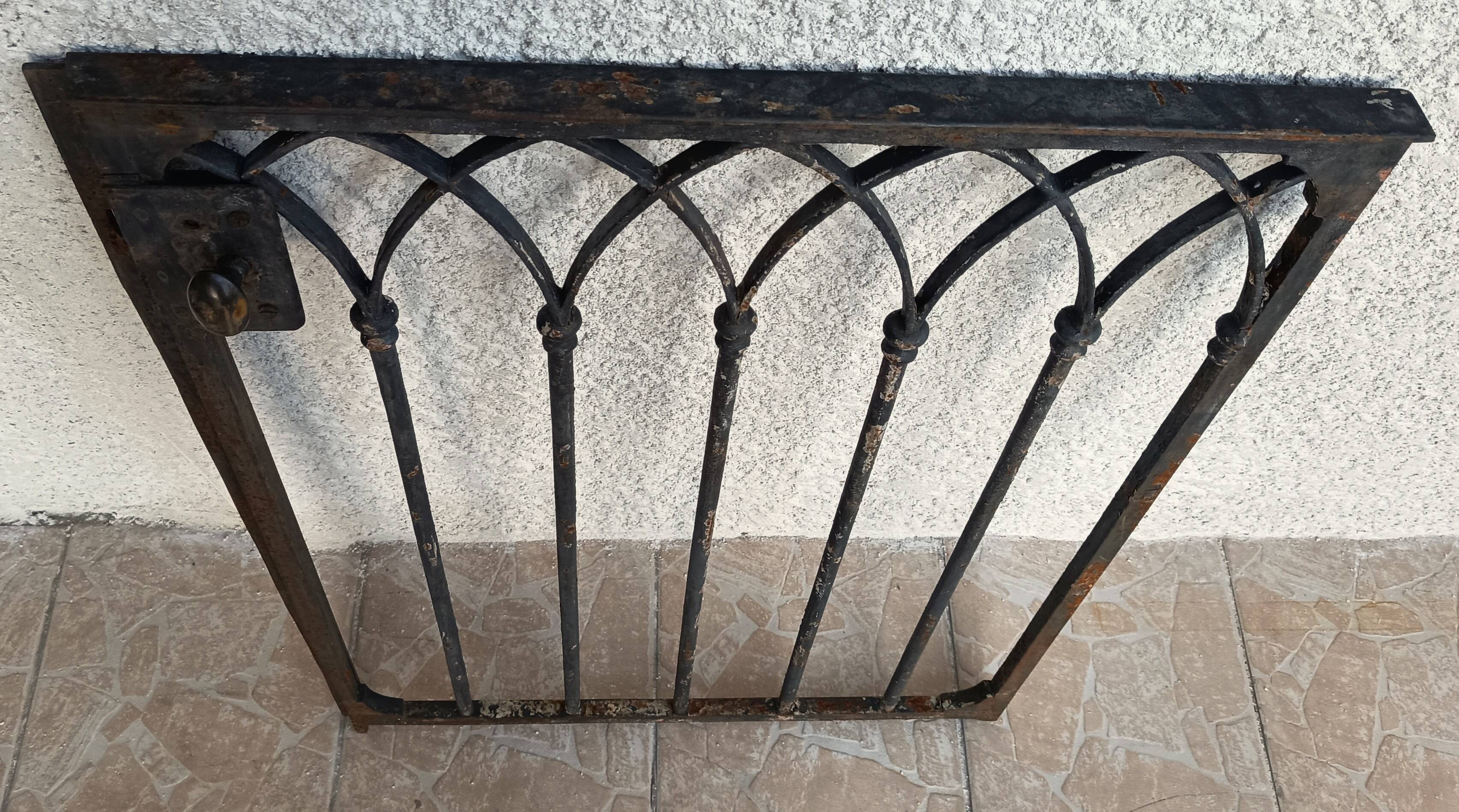 Gothic style wrought iron gate