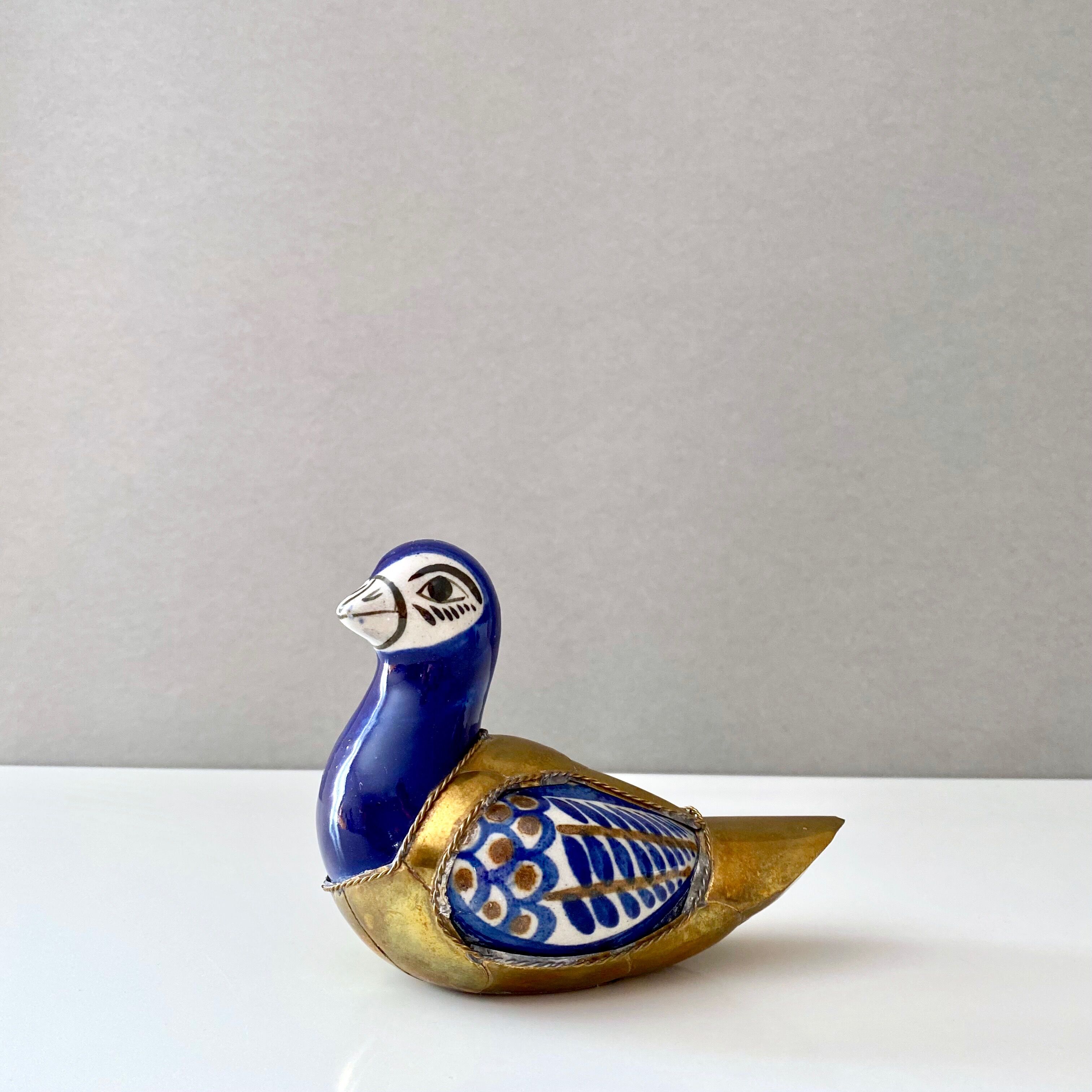Tonala Duck, Vintage Ceramic Duck, Vintage Deco