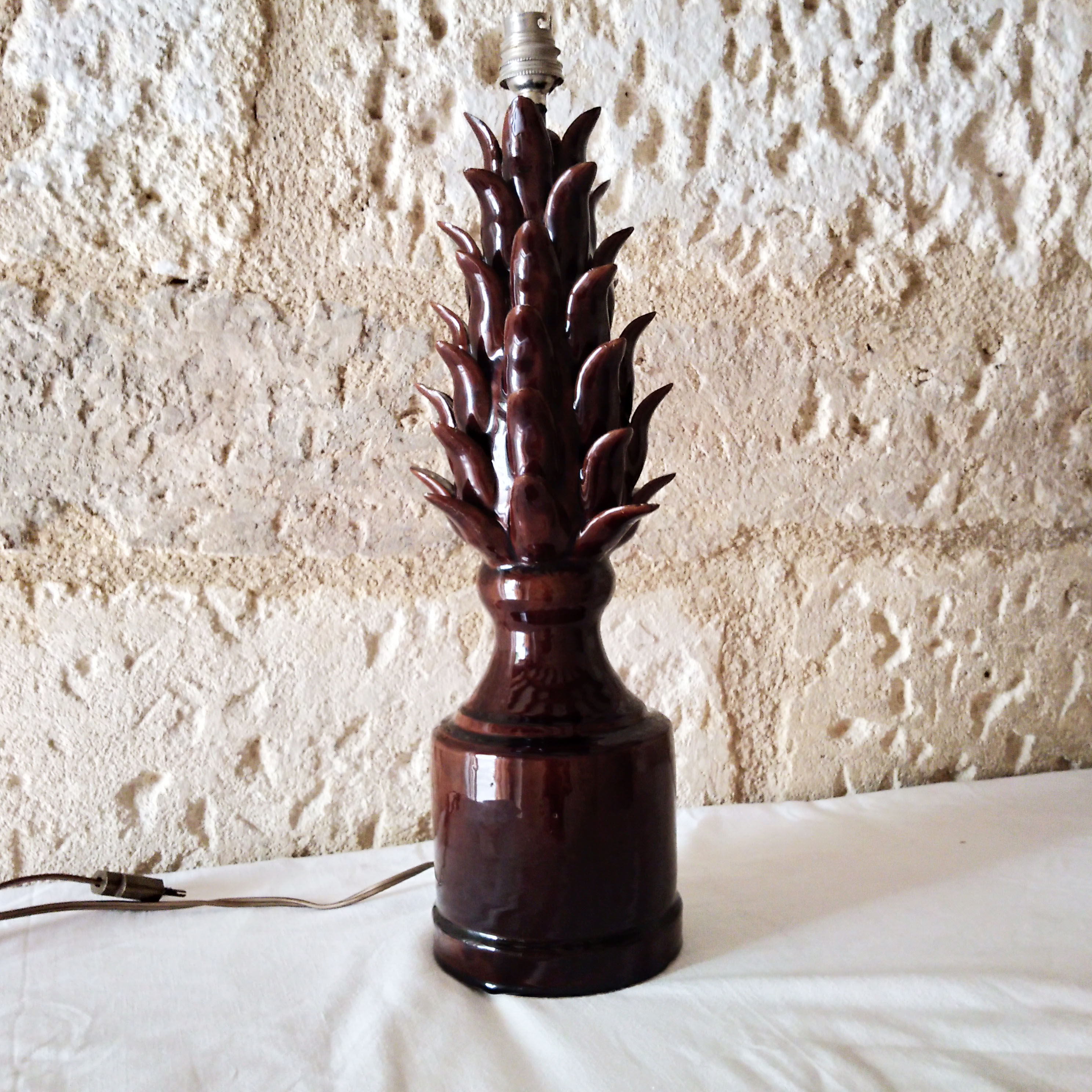 Manises ceramic cob lamp foot 1960