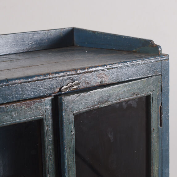 Old wooden cupboard blue