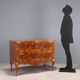 Antique baroque walnut chest of drawers with 2 drawers, 20th century