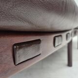 1970s, Scandinavian 3-seater sofa by Arne Norell, furniture leather.