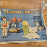 Affiche lithographiée flamme bleu