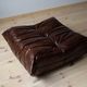 Ottoman Togo in brown leather Dubai designed by Michel Ducaroy 1973