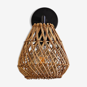 Rattan Sconce