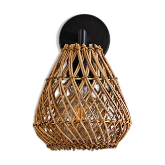 Rattan Sconce