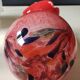 Grand Vase Boule floral/Verrerie d Art Kaysersberg. Moucheté/Volutes