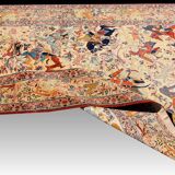Tapis d'orient Iran Ispahan en laine et soie