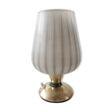 Retro brass table lamp and glass globe