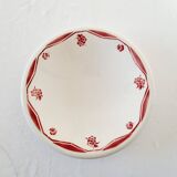 Large Art Deco porcelain soup plate from Badonviller from the 1930s