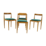 1970s Ash Four Dining Chairs by Drevotvar, Czechoslovakia
