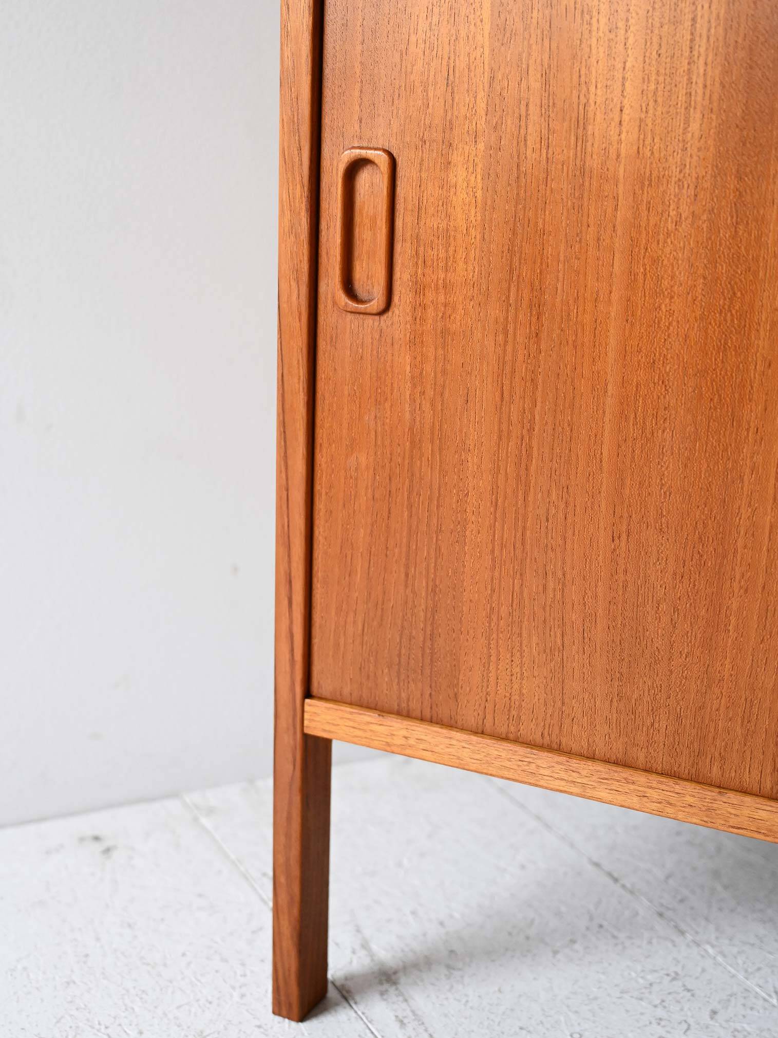 Vintage Scandinavian Teak Bookcase with Exposed Joinery