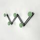 Metal zig zag wall coat rack, 1980s