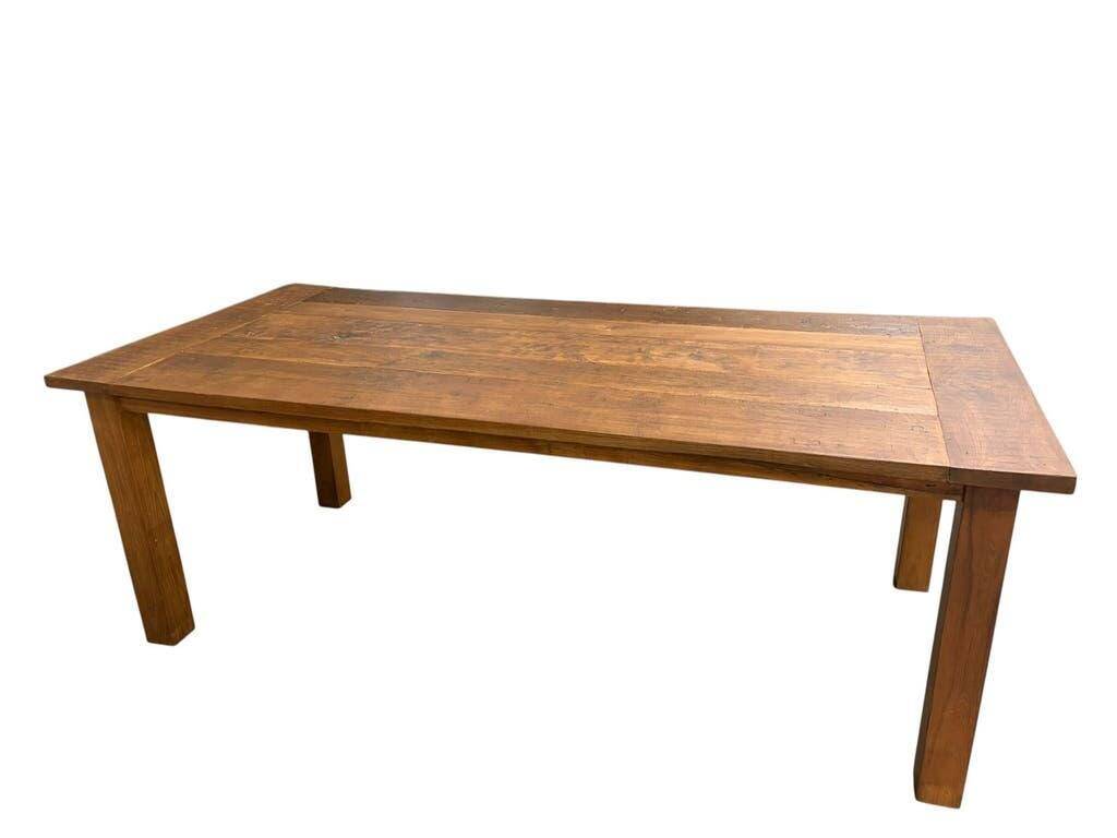 XL vintage solid wood dining table / farmhouse table