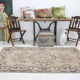 4x7 classic floral vintage tapis rug, 211x125cm
