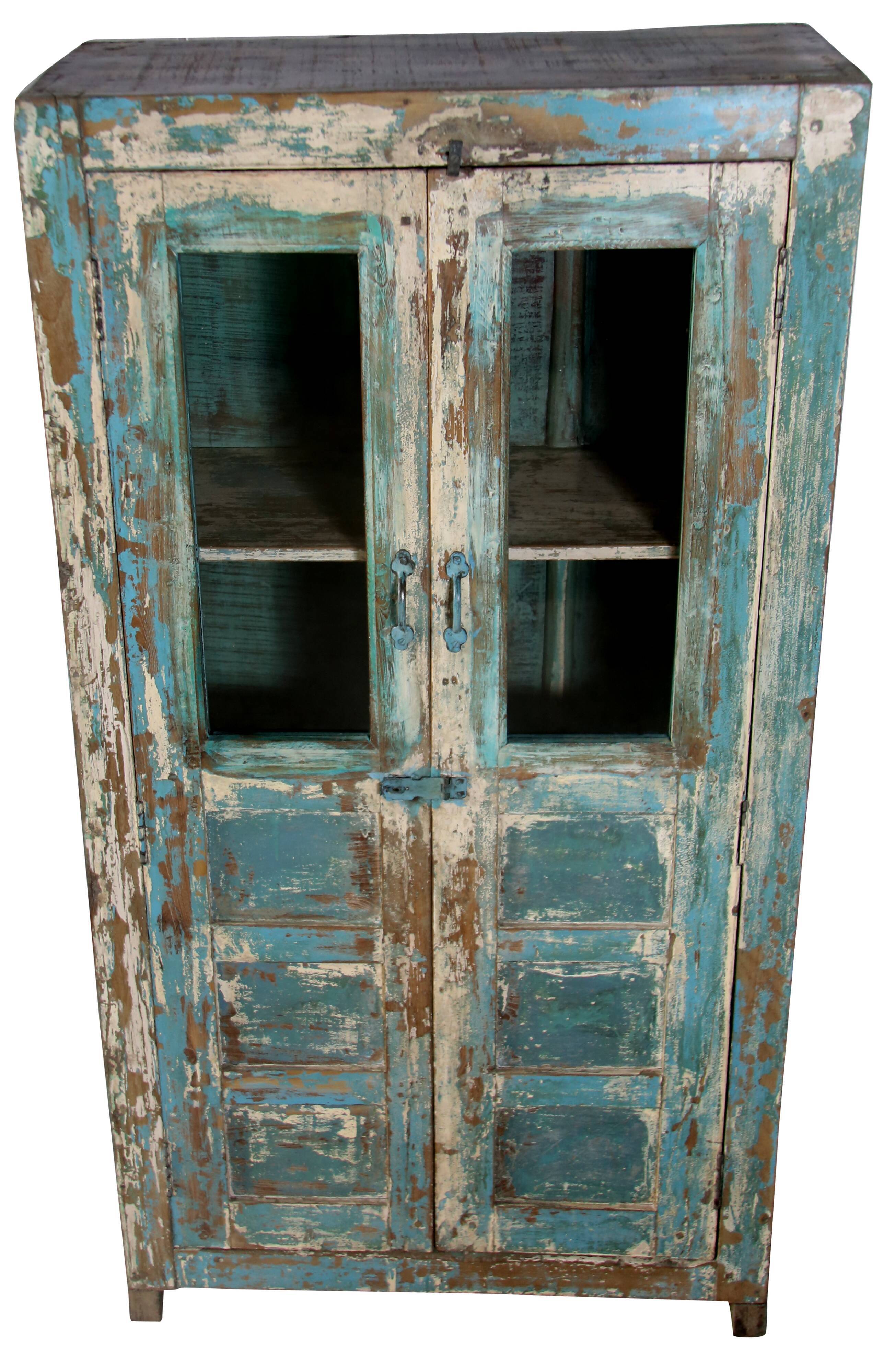 Old croeselier - Burmese teak cabinet