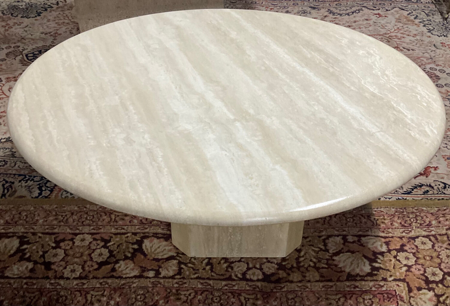 Vintage travertine coffee table from the 70s