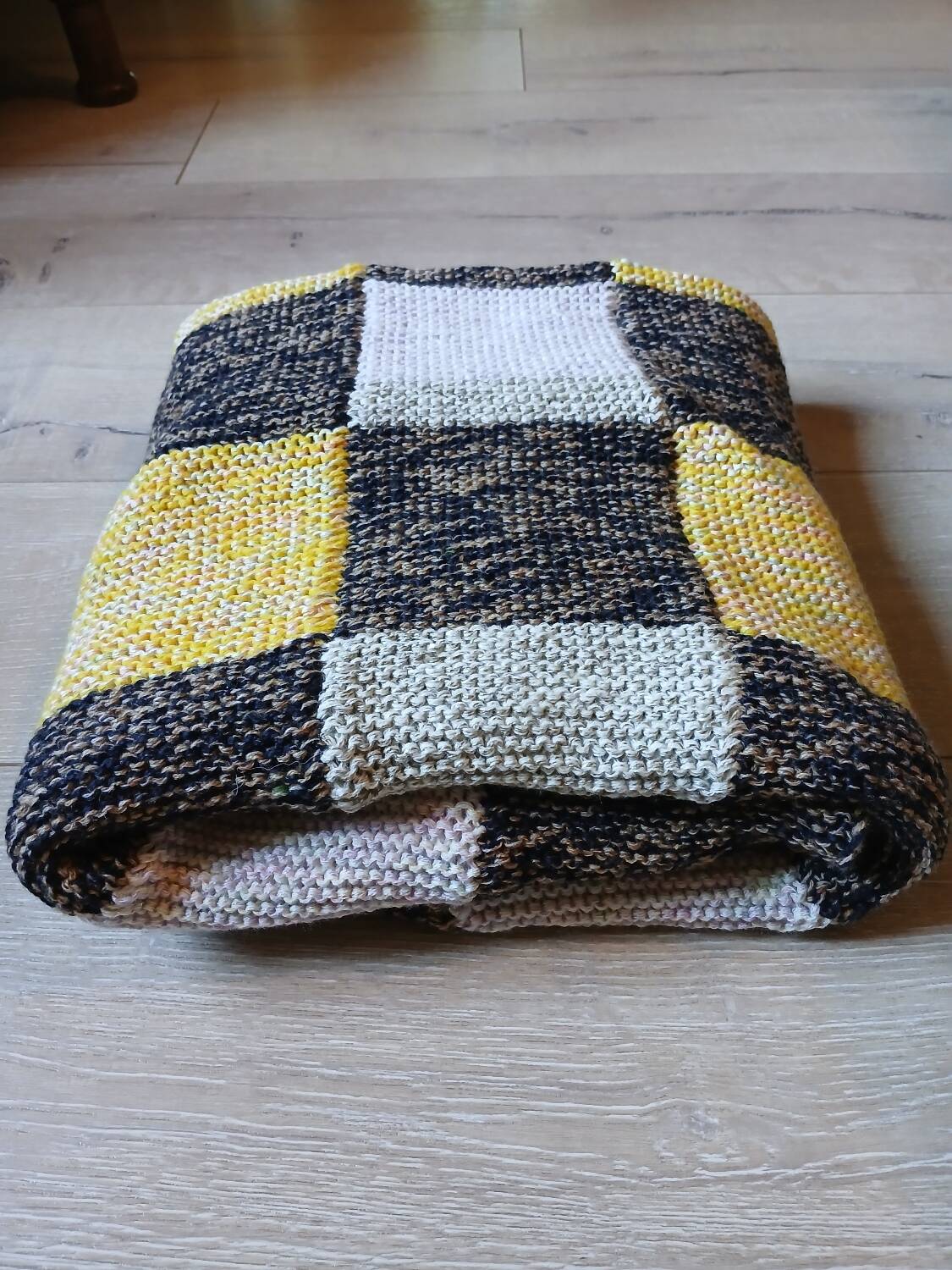 Wool patchwork blanket
