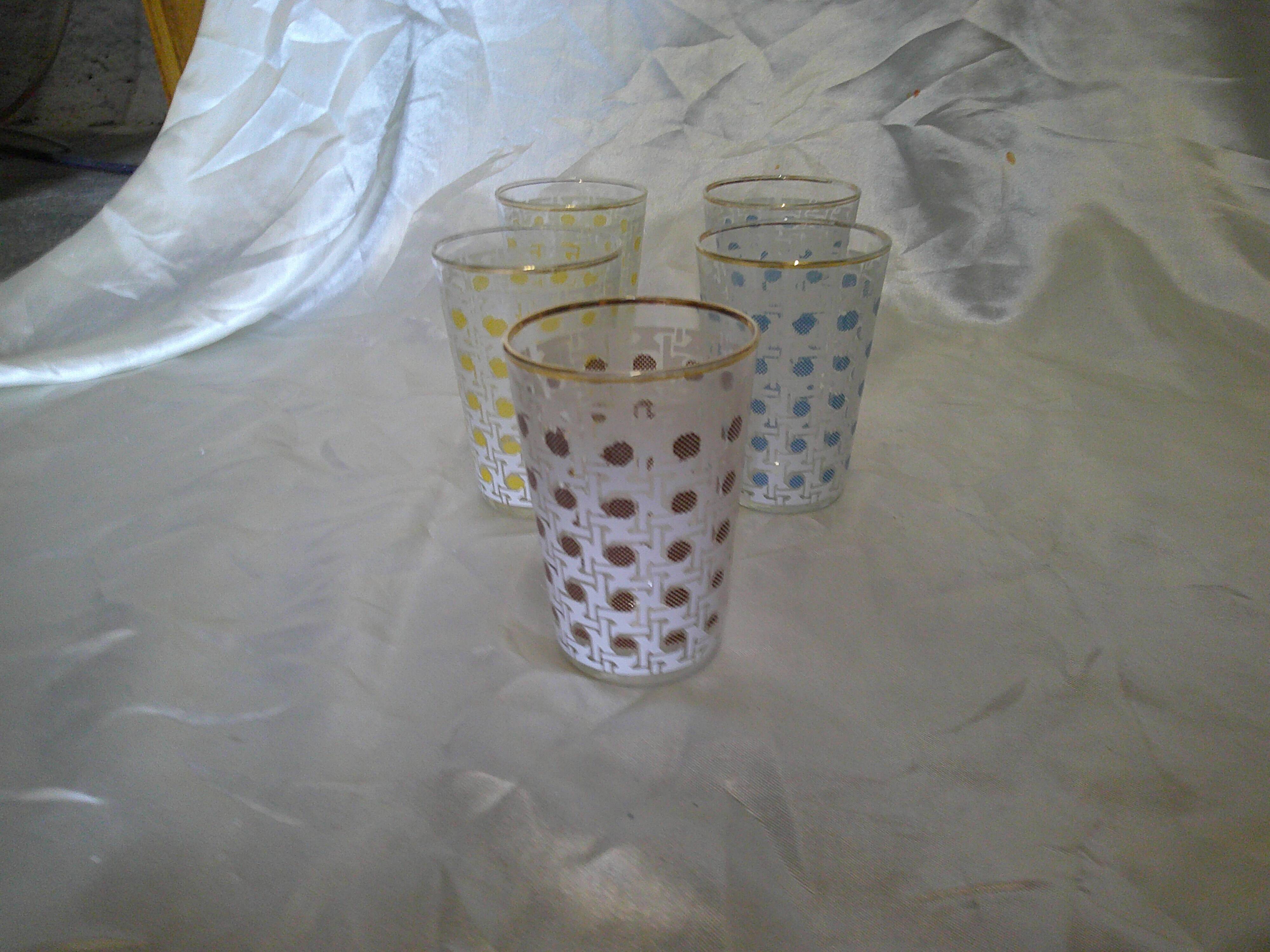 Set of 5 BVB orangeade glasses