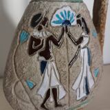 Vintage Egyptian Patterned Pitcher Vase