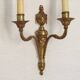 Large Bronze French Double Light Empire Wall Sconce with Urn Detail