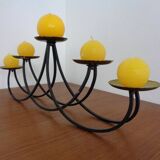 Brutalist Iron Candleholder, 1960s