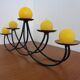 Brutalist Iron Candleholder, 1960s