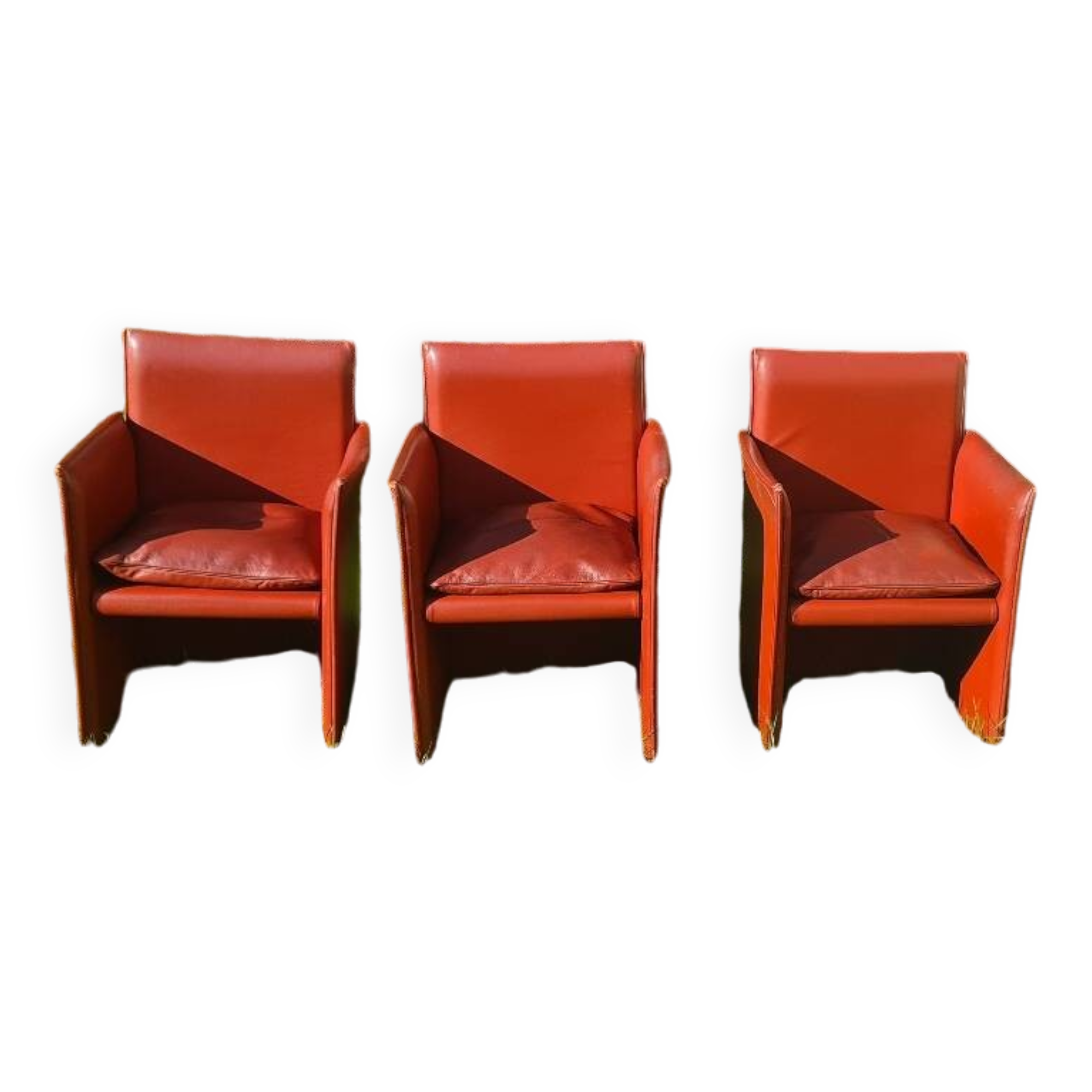 Set of 3 armchairs "401 break" by Mario Bellini for Cassina