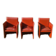 Set of 3 armchairs "401 break" by Mario Bellini for Cassina