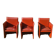 Set of 3 armchairs "401 break" by Mario Bellini for Cassina