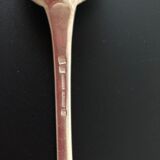 Silver metal spoon and fork nickelid 1868
