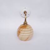 Swan neck and Clichy glass wall lamp
