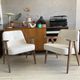 Original polish mid-century 366 chair designed in 1962 by J. Chierowski. Boucle fabric