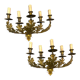 Vintage Italian Gold Gilded Tole Sconces, 1960s, Set of 2
