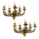 Vintage Italian Gold Gilded Tole Sconces, 1960s, Set of 2