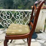 Solid mahogany chair, Restoration period, 19th century