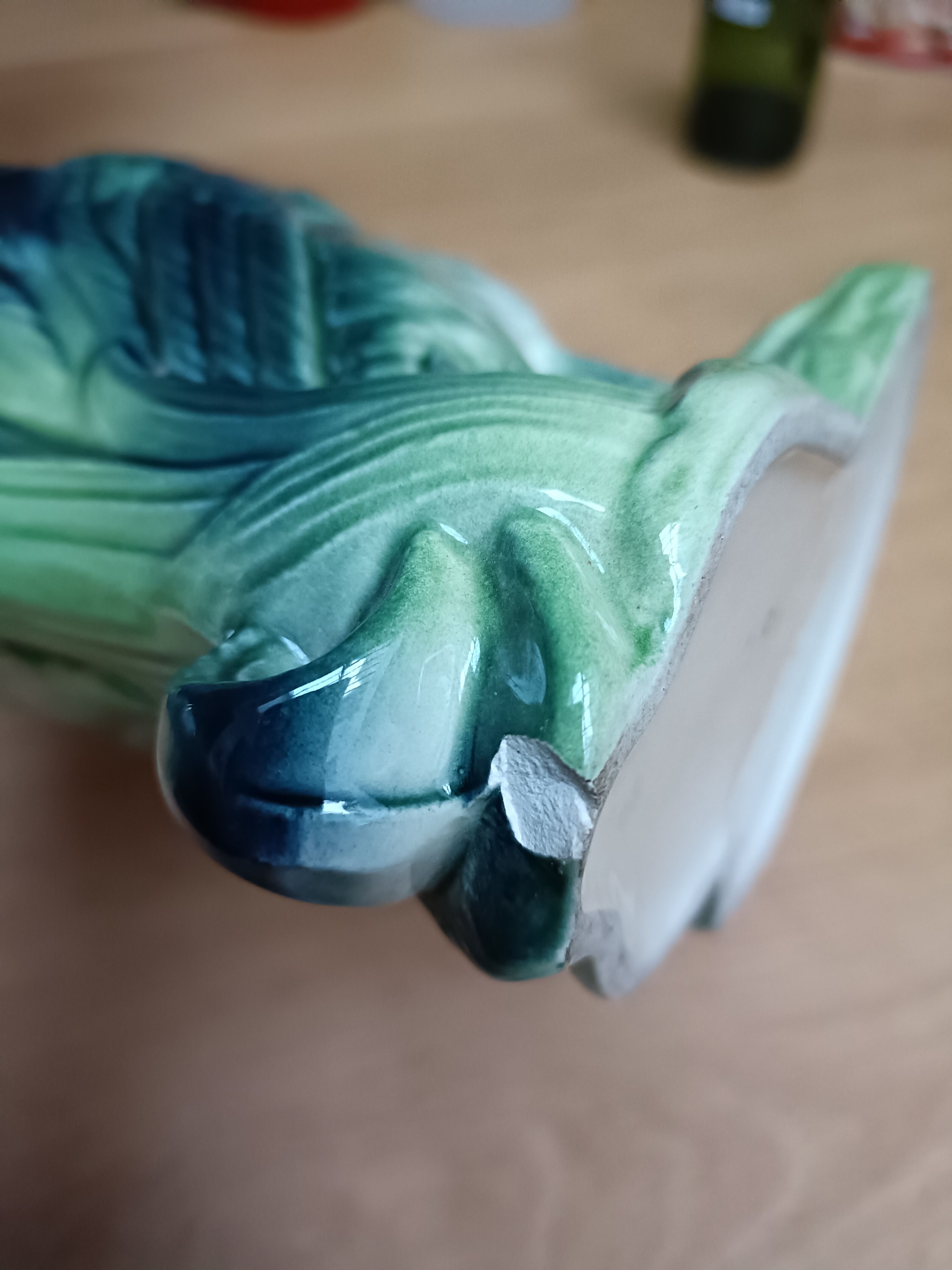 Duck slip signed Saint Clement, earthenware pitcher France