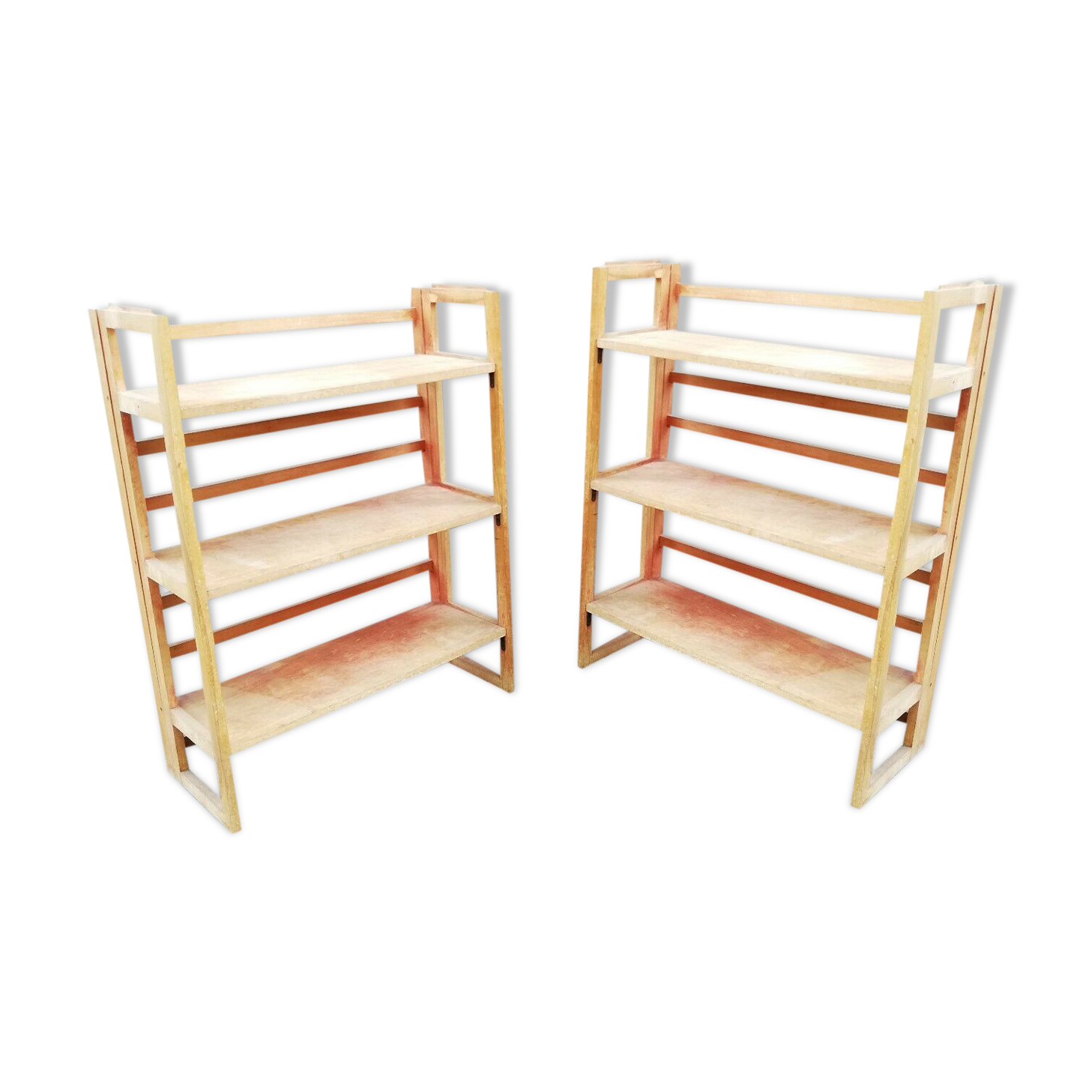 Pair folding book shelves