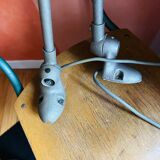 Pair of articulated industrial lamps 1950