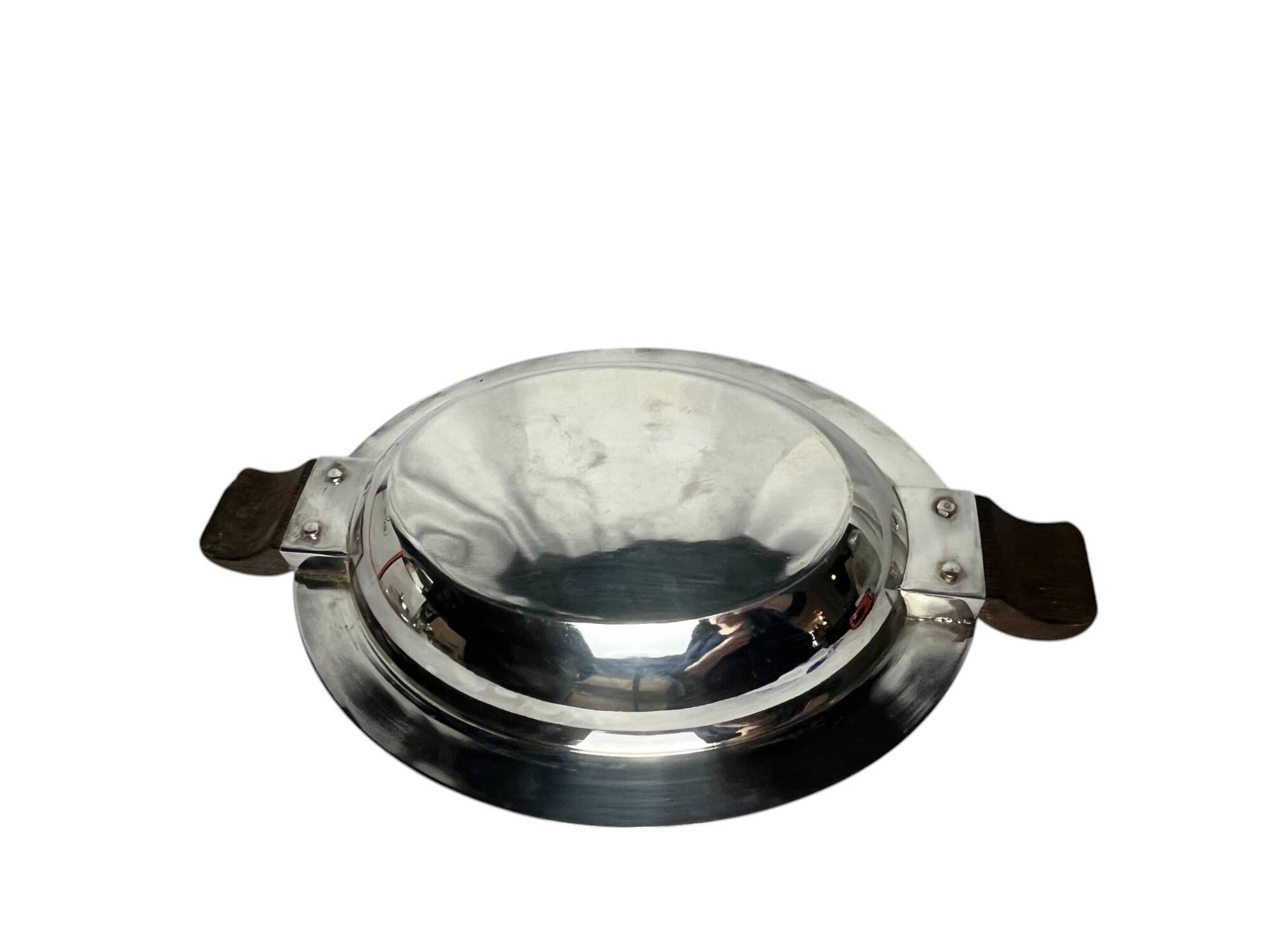Art Deco, silver-plated rosewood basket or dish circa 1930
