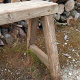 Pair of oak farmhouse benches 228 cm