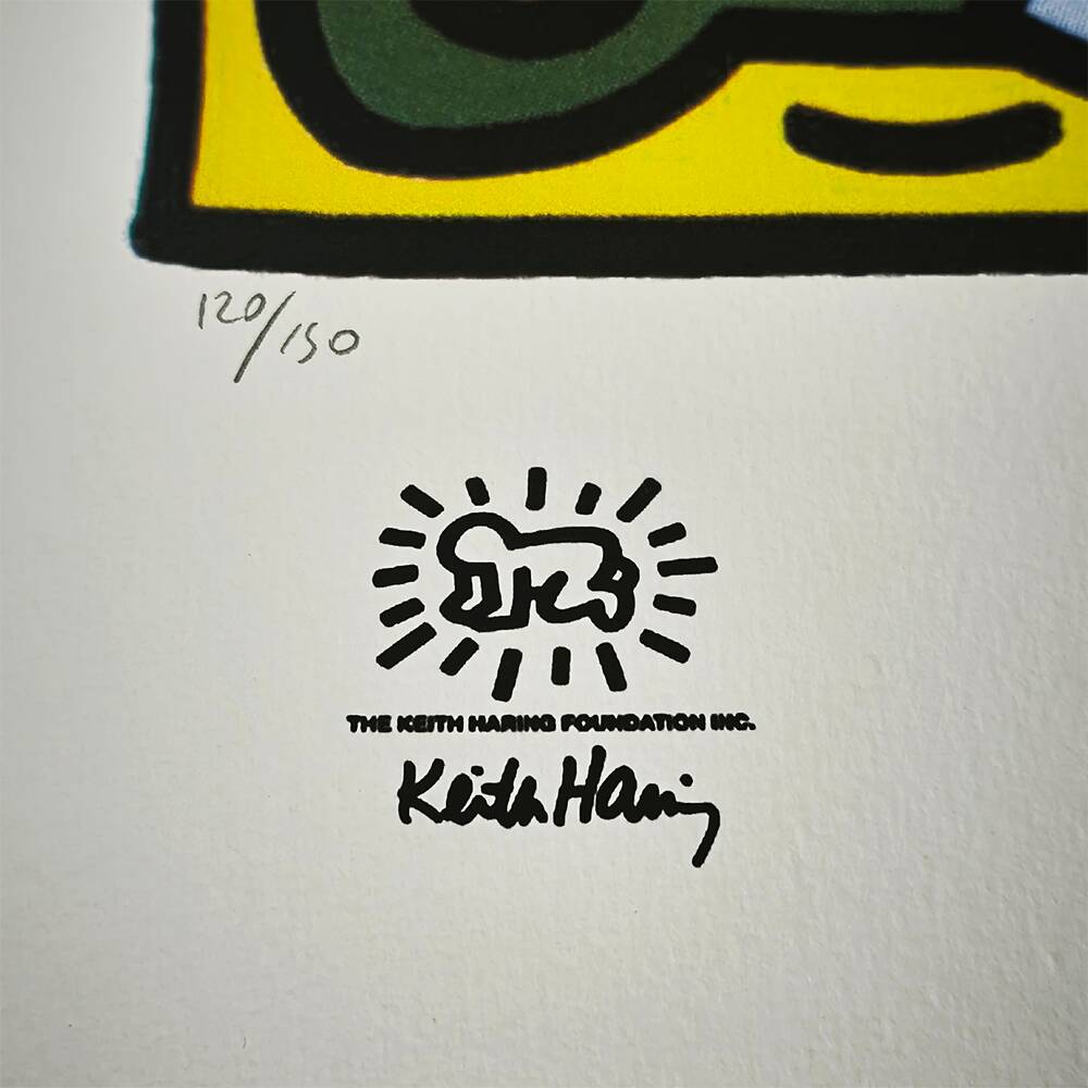 1990s Keith Haring Limited Edition Lithograph Numbered in Pencil.