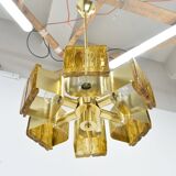 Mid-century design brass and resin pendant, 1960s / Hungary