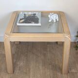 Table basse bois et verre