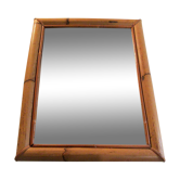 Bamboo mirror and vintage rattan 38x48cm